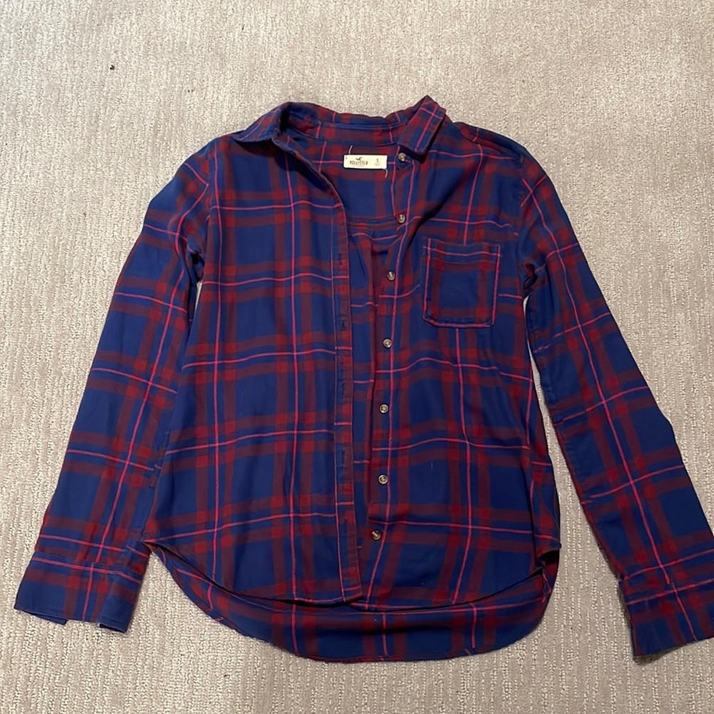 Blue and red flannel